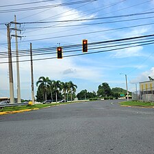 Western terminus at PR-2 junction in Hato Tejas barrio, looking north