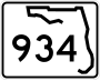 State Road 934 marker