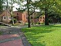 A view of the campus of Stevens Institute of Technology, with Hayden Hall in the background.