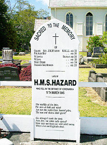 Memorial for Hazard's battle casualties at Christ Church, Russell