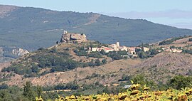 A general view of the village of Mison and the castle