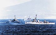 The 2 Rizal Class corvettes at Balikatan 2000 exercises.