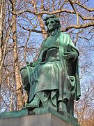 Benedict Family Monument, Riverside Cemetery, Waterbury, CT (designed by Truman H. Bartlett in 1871; sculpted by Ferdinand von Miller in 1872[3]).