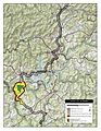 Map of Carnifex Ferry Battlefield core and study areas by the American Battlefield Protection Program