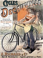 Decauville cycles ad, art by Alfred Choubrac, c. 1892;