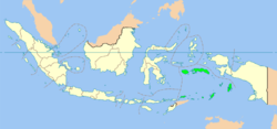 Location of Maluku in Indonesia