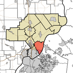 Location of Utica Township in Clark County