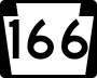 Pennsylvania Route 166 marker
