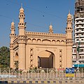 Image 22Karachi is home to large numbers of descendants of refugees and migrants from Hyderabad, in southern India, who built a small replica of Hyderabad's famous Charminar monument in Karachi's Bahadurabad area. (from Karachi)