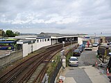 Ryde Esplanade railway station with one platform in use and other out of use. Ryde, Isle of Wight, Hampshire, England