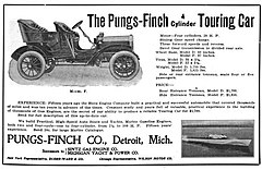 1904 Pungs-Finch advertisement in Motor World Magazine