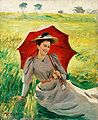 Lady with a red parasol (1892)