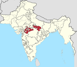 The Central India Agency in the Indian Empire in 1942
