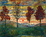 Four trees (Vier Bäume), 1917