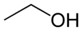 Ethanol: skeletal structure