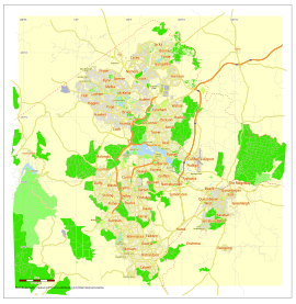 City map plan of Canberra