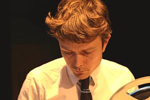 Composer Iain Chambers performing in London, 2015