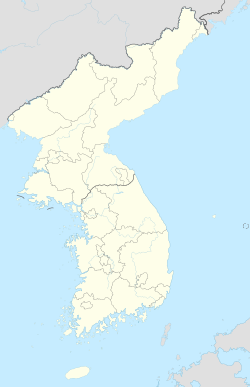 2018年浦项地震在朝鲜半岛的位置