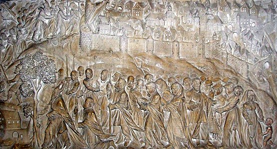 Bas relief, "The Procession" (16th century)