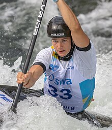 Lea Novak is a Slovenian slalom canoeist who has competed at the international level since 2016.