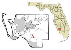 Location in Lee County and the state of Florida