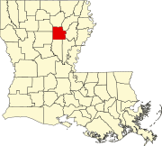 Map of Louisiana highlighting Caldwell Parish.svg