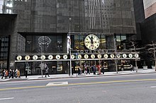 Storefront of watch company Tourneau on the 57th Street side of the building
