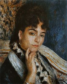 Portrait of Julia Daudet in 1875 by Pierre-Auguste Renoir.