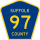 County Route 97 marker