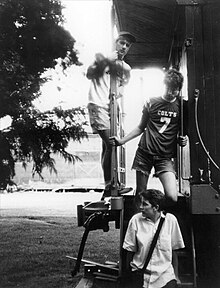 Beat Happening in 1988. Clockwise from top: Calvin Johnson, Bret Lunsford, Heather Lewis.