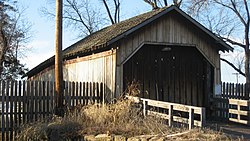 Bowman Mill Covered Bridge at the county fairgrounds