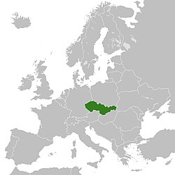 Location of Czechoslovakia