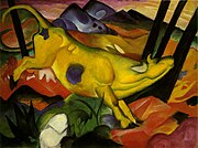 Franz Marc, 1911, The Yellow Cow, oil on canvas, 140.5 x 189.2 cm