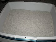 Cat litter in box