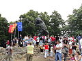 Celebration of Ilinden on 2 August 2011 on Mečkin Kamen, Republic of Macedonia.