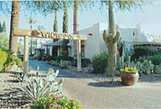 Wigwam Hotel entrance.