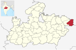 Location of Singrauli district in Madhya Pradesh