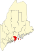 诺克斯县在缅因州的位置