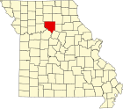 沙里頓縣在密蘇里州的位置
