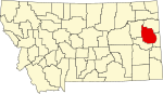 道生县在蒙大拿州的位置