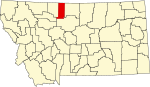 利伯蒂縣在蒙大拿州的位置