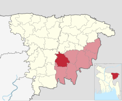 Location of Moulvibazar Sadar