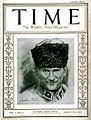 Image 27Atatürk on the cover of the Time magazine, Vol. I No. 4, March 24, 1923. Title: "Mustapha Kemal Pasha" (from History of Turkey)