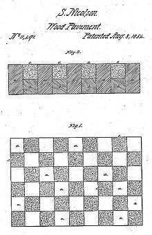 Patent Drawing of Nicolson's Pavement