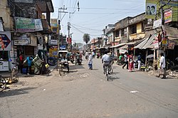 Local road and market in Nakashipara