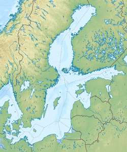 柯尼斯堡在Baltic Sea的位置