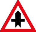 Crossroad ahead with priority