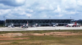 View of the terminal, captured from Batik Air Airbus A320