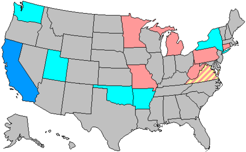 Summary of party change of U.S. House seats in the 2000 House election