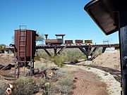 View from the only narrow-gauge railroad train in operation in Arizona.